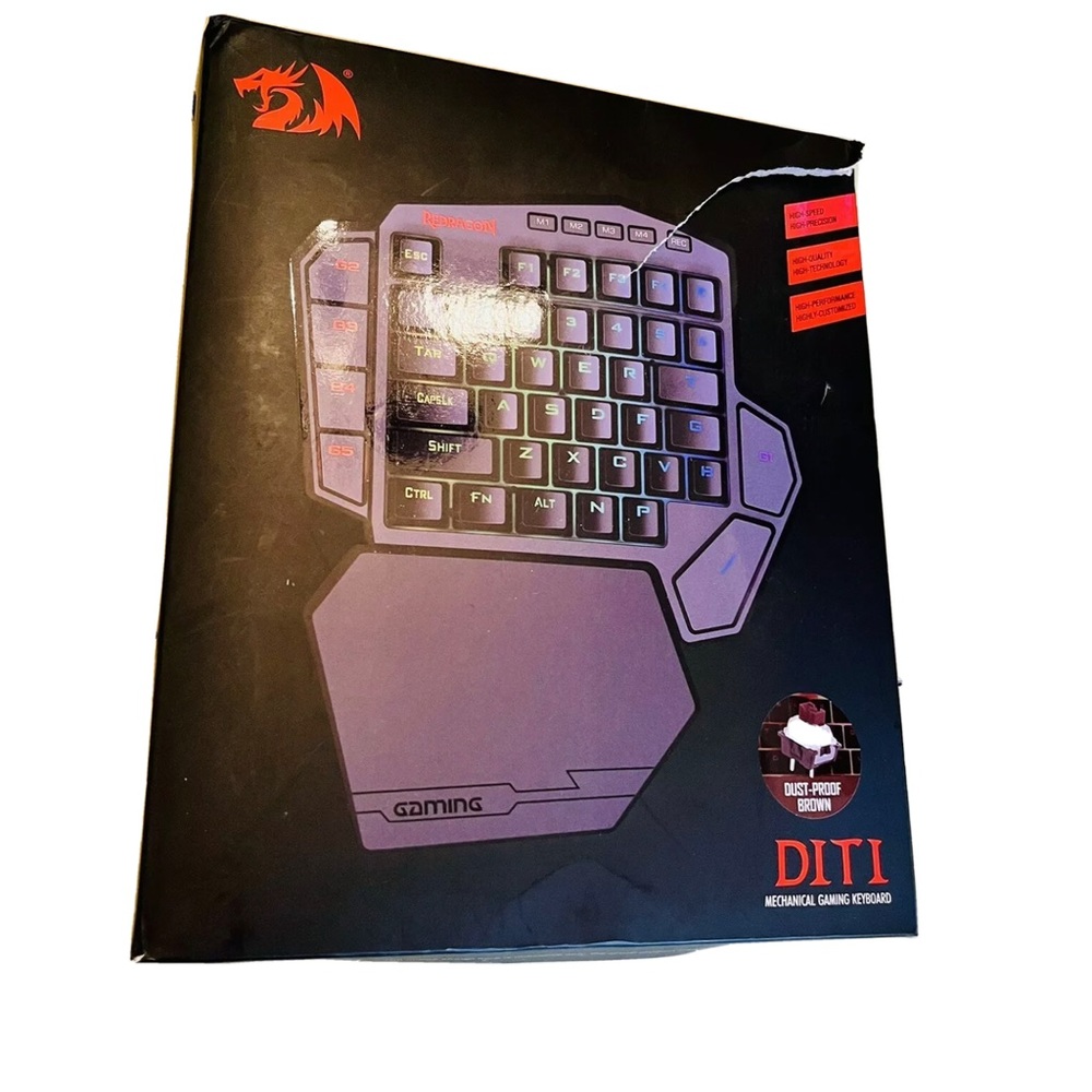 Redragon K585 DITI One-Handed RGB Mechanical Gaming Keyboard Type-C Backlighting